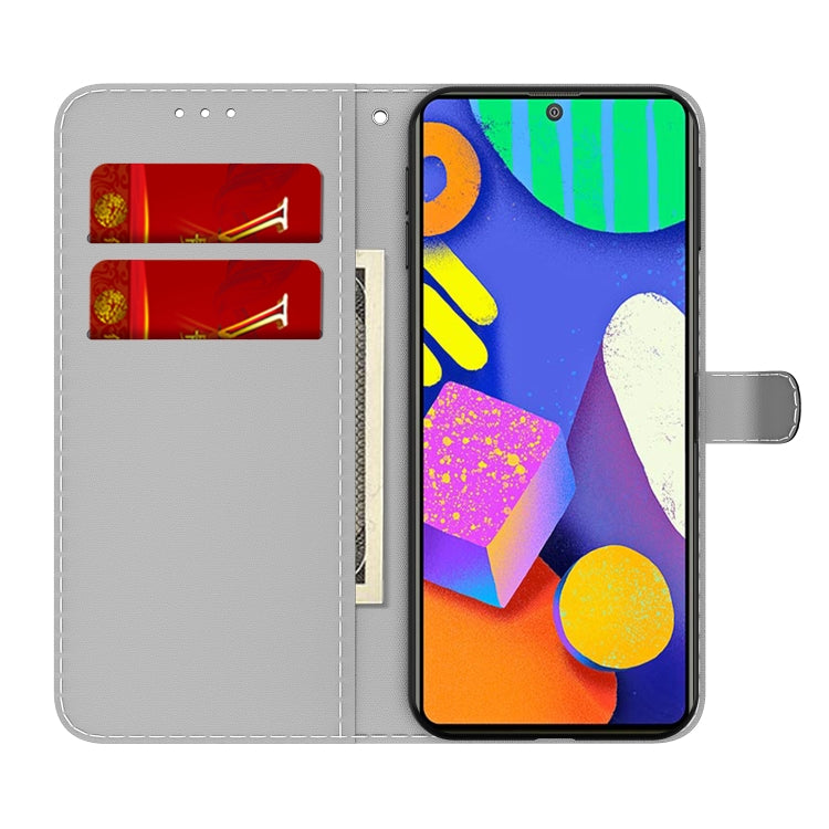 For Samsung Galaxy M62 / F62 Cloud Fog Pattern Horizontal Flip Leather Case with Holder & Card Slot & Wallet