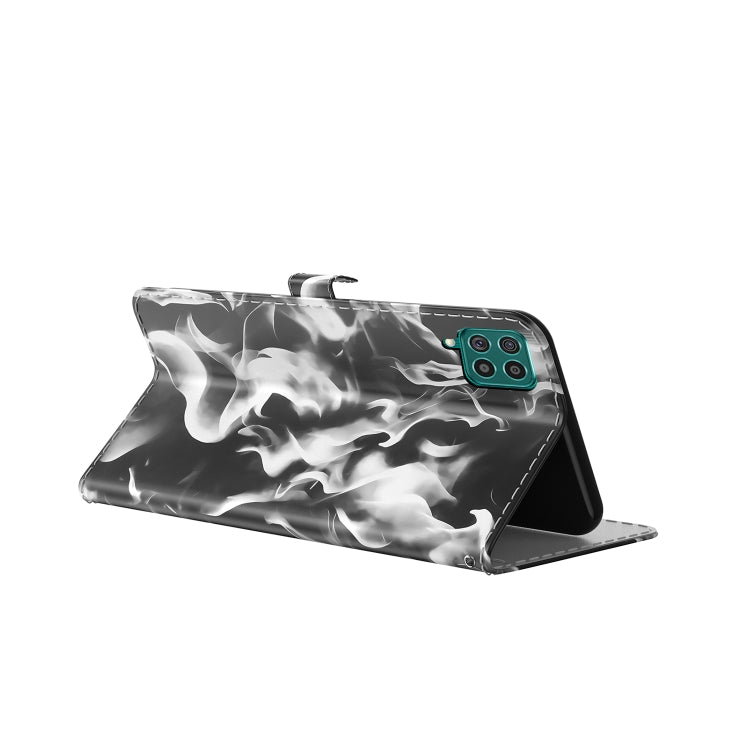 For Samsung Galaxy M62 / F62 Cloud Fog Pattern Horizontal Flip Leather Case with Holder & Card Slot & Wallet