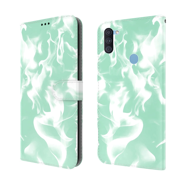 For Samsung Galaxy A11 / M11 EU Version Cloud Fog Pattern Horizontal Flip Leather Case with Holder & Card Slot & Wallet
