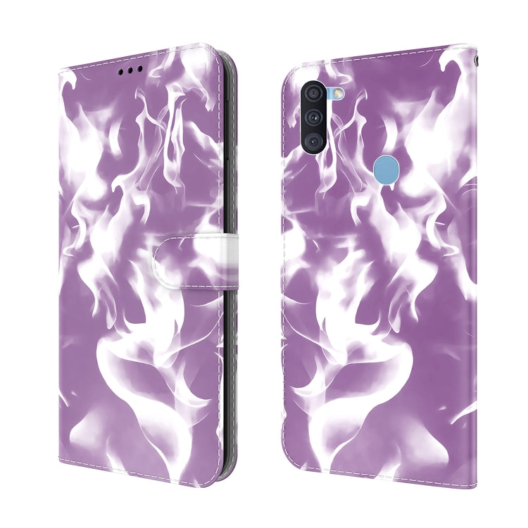 For Samsung Galaxy A11 / M11 EU Version Cloud Fog Pattern Horizontal Flip Leather Case with Holder & Card Slot & Wallet