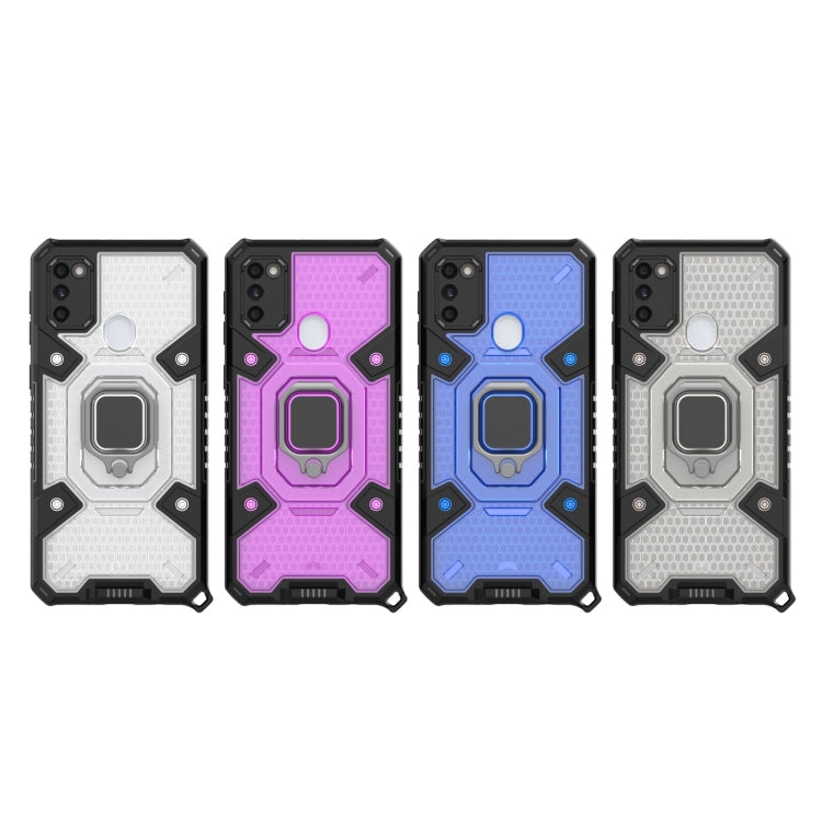 For Samsung Galaxy M30s Space PC+TPU Shockproof Case with Ring Holder