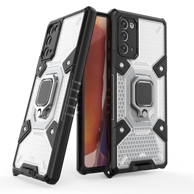 For Samsung Galaxy Note20 Space PC+TPU Shockproof Case with Ring Holder