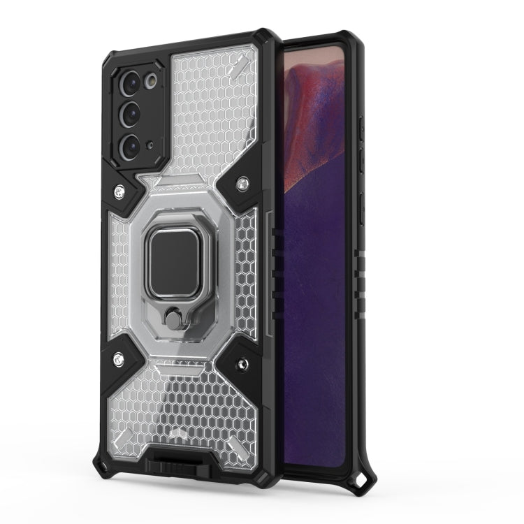 For Samsung Galaxy Note20 Space PC+TPU Shockproof Case with Ring Holder