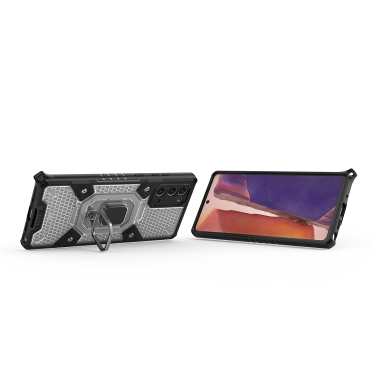 For Samsung Galaxy Note20 Space PC+TPU Shockproof Case with Ring Holder