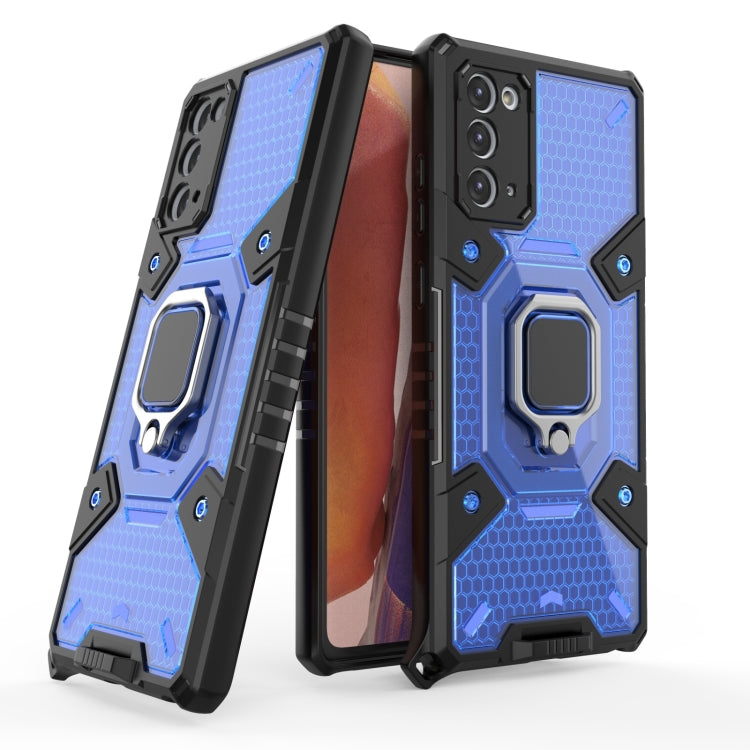 For Samsung Galaxy Note20 Space PC+TPU Shockproof Case with Ring Holder