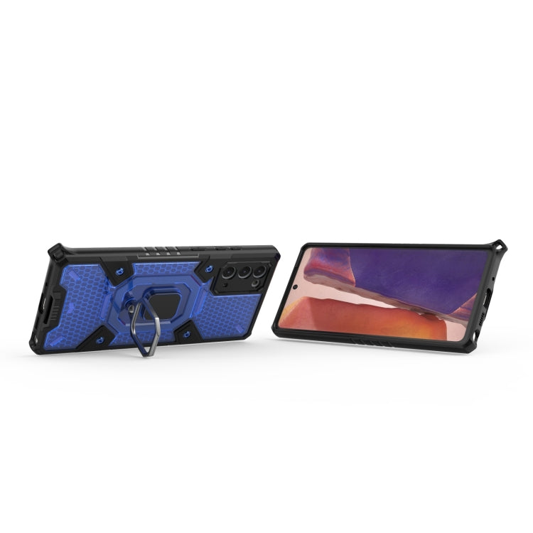For Samsung Galaxy Note20 Space PC+TPU Shockproof Case with Ring Holder