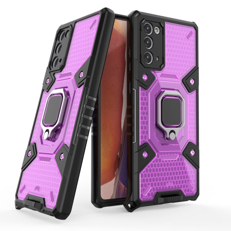 For Samsung Galaxy Note20 Space PC+TPU Shockproof Case with Ring Holder