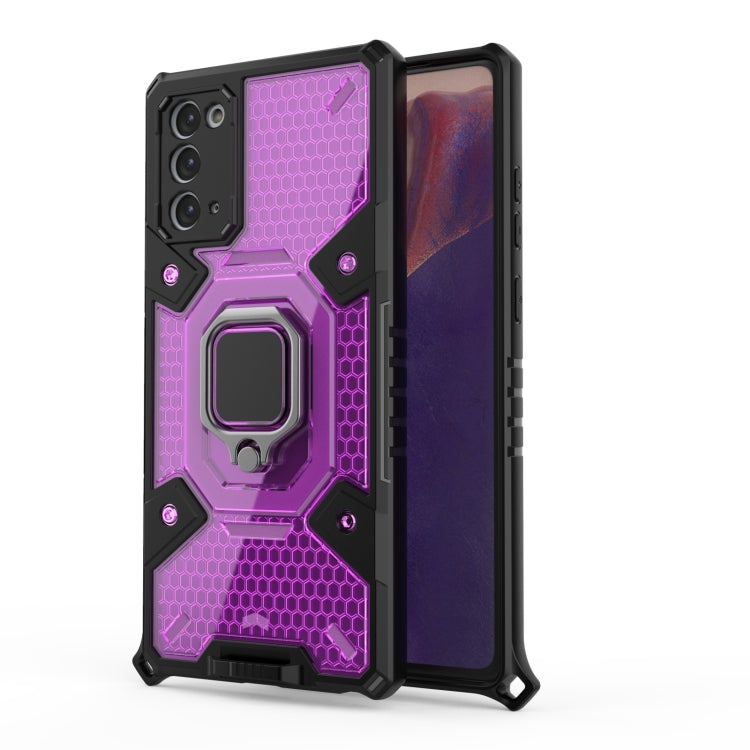 For Samsung Galaxy Note20 Space PC+TPU Shockproof Case with Ring Holder