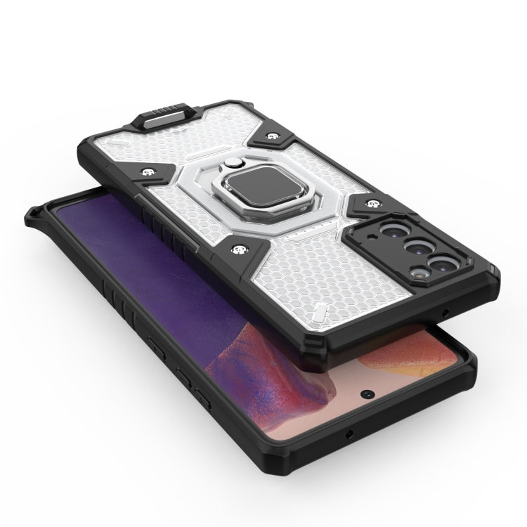 For Samsung Galaxy Note20 Space PC+TPU Shockproof Case with Ring Holder