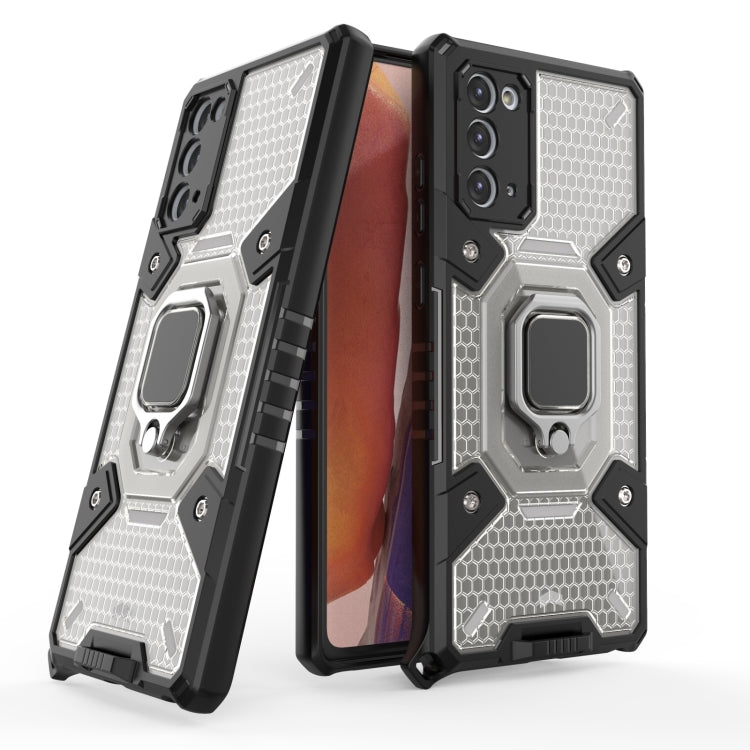 For Samsung Galaxy Note20 Space PC+TPU Shockproof Case with Ring Holder