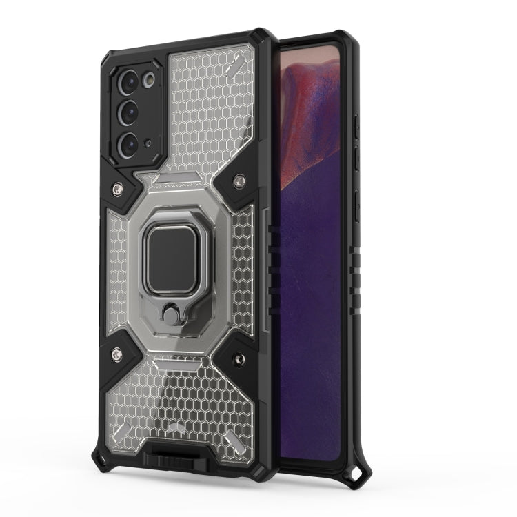 For Samsung Galaxy Note20 Space PC+TPU Shockproof Case with Ring Holder