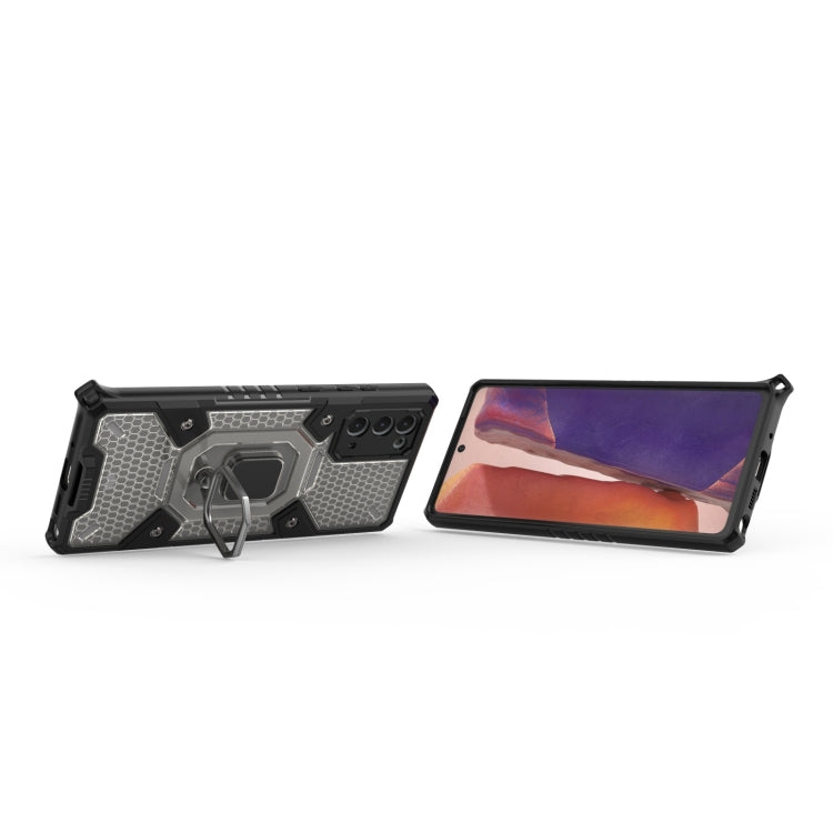 For Samsung Galaxy Note20 Space PC+TPU Shockproof Case with Ring Holder