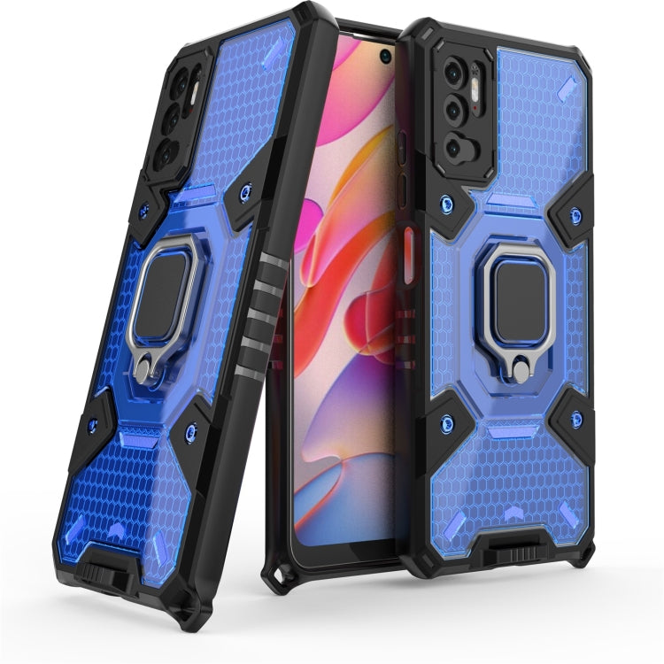 For Xiaomi Redmi Note 10 5G Space PC+TPU Shockproof Case with Ring Holder