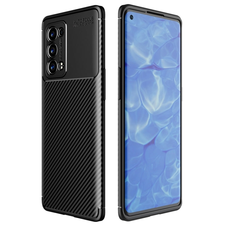 For OPPO Reno6 Pro+ 5G Carbon Fiber Texture Shockproof TPU Case