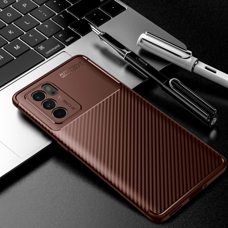 For OPPO Reno6 Pro 5G Carbon Fiber Texture Shockproof TPU Case