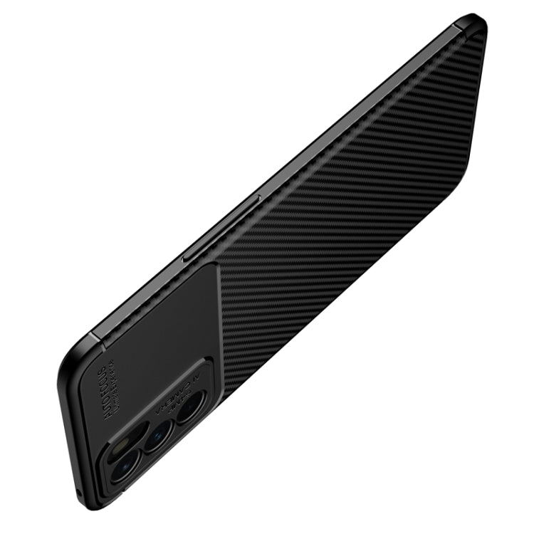 For OPPO Reno6 5G Carbon Fiber Texture Shockproof TPU Case