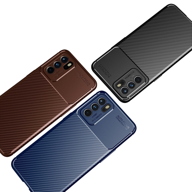For OPPO Reno6 5G Carbon Fiber Texture Shockproof TPU Case