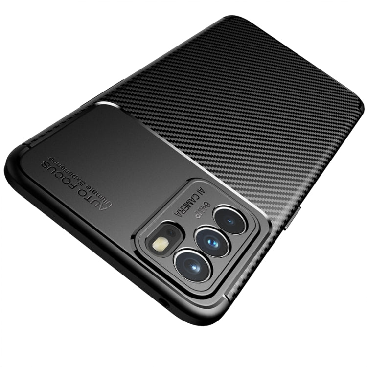 For OPPO Reno6 5G Carbon Fiber Texture Shockproof TPU Case