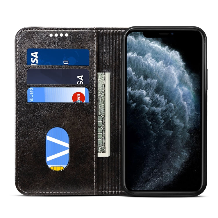For iPhone 11 Baroque Simple Horizontal Flip Leather Case, with Holder & Card Slots & Wallet