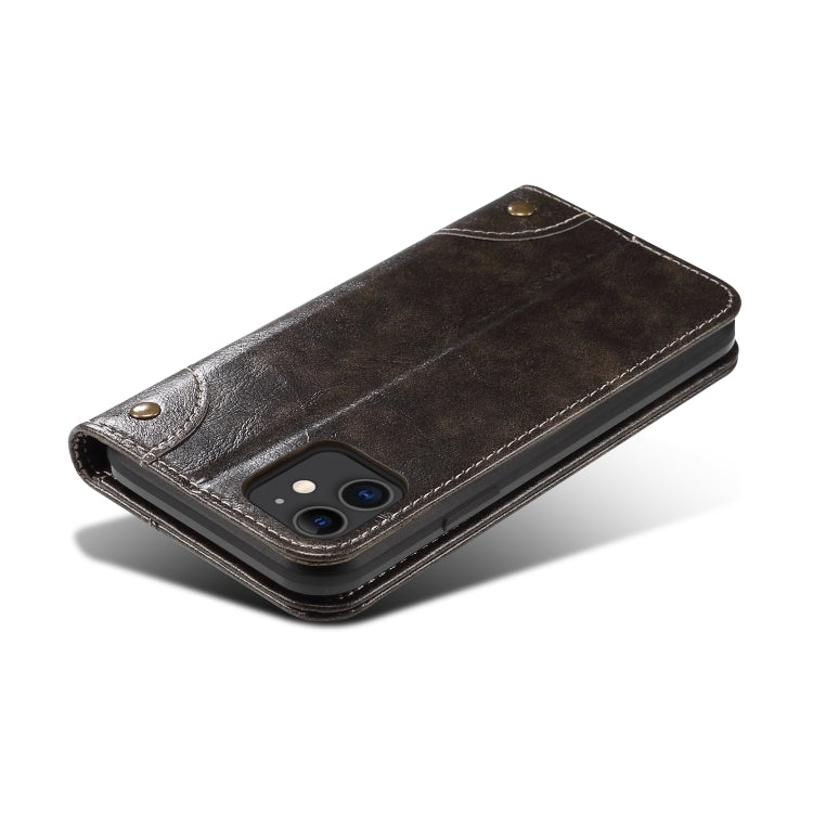 For iPhone 11 Baroque Simple Horizontal Flip Leather Case, with Holder & Card Slots & Wallet