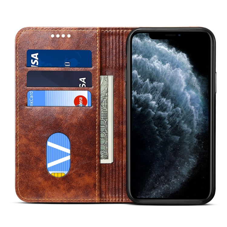 For iPhone 11 Baroque Simple Horizontal Flip Leather Case, with Holder & Card Slots & Wallet