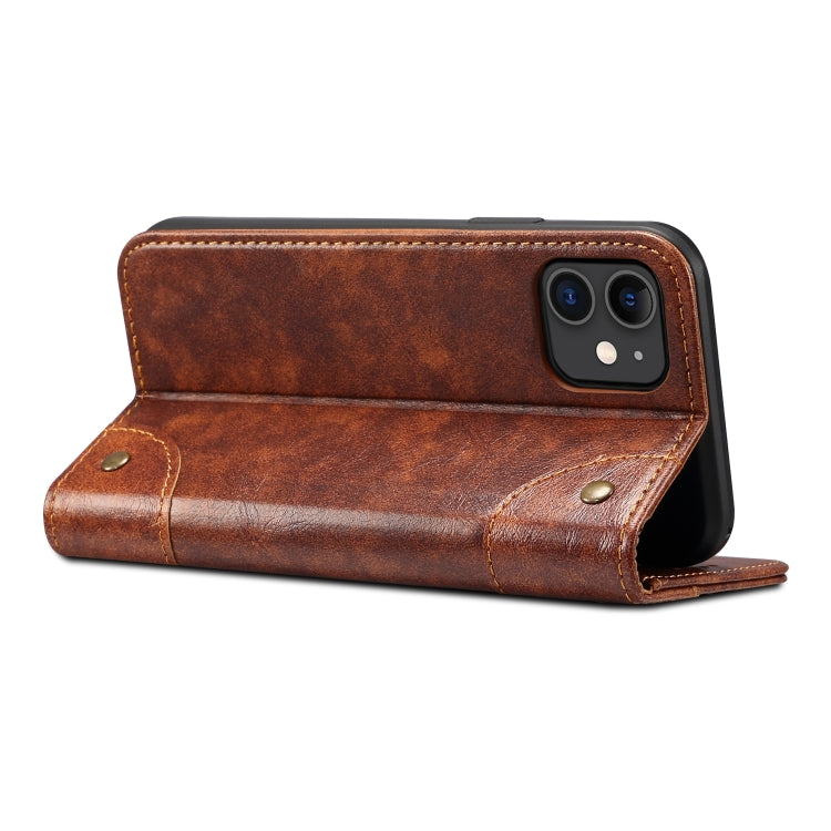 For iPhone 11 Baroque Simple Horizontal Flip Leather Case, with Holder & Card Slots & Wallet