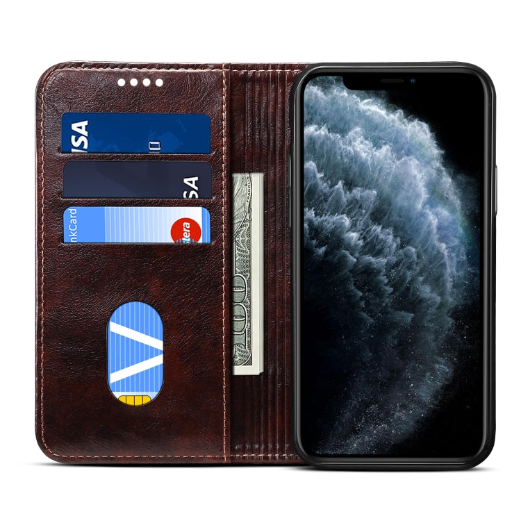 For iPhone 11 Baroque Simple Horizontal Flip Leather Case, with Holder & Card Slots & Wallet