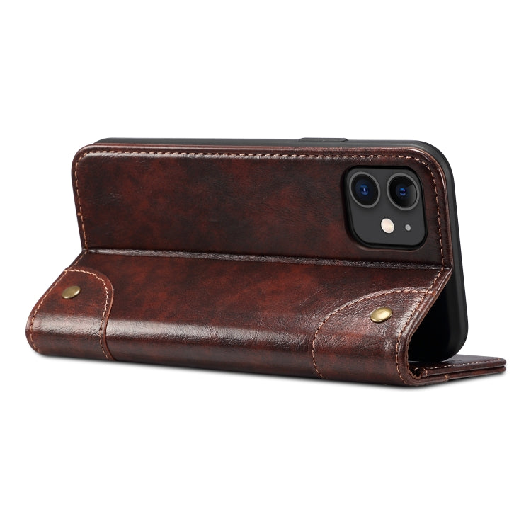 For iPhone 11 Baroque Simple Horizontal Flip Leather Case, with Holder & Card Slots & Wallet