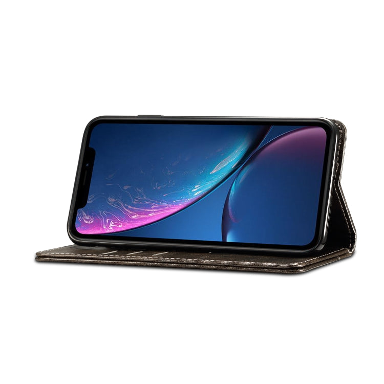 For iPhone XR Baroque Simple Horizontal Flip Leather Case with Holder & Card Slots & Wallet