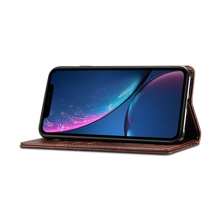 For iPhone XR Baroque Simple Horizontal Flip Leather Case with Holder & Card Slots & Wallet