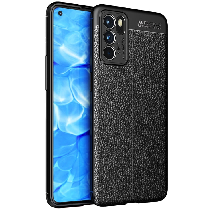 For OPPO Reno6 5G Litchi Texture TPU Shockproof Case