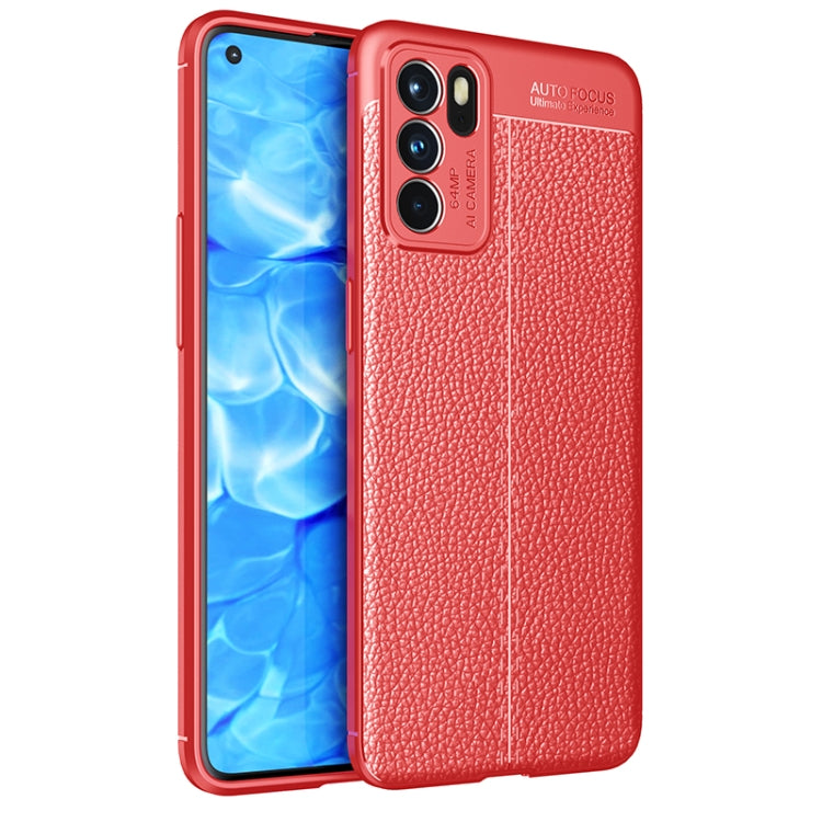 For OPPO Reno6 5G Litchi Texture TPU Shockproof Case