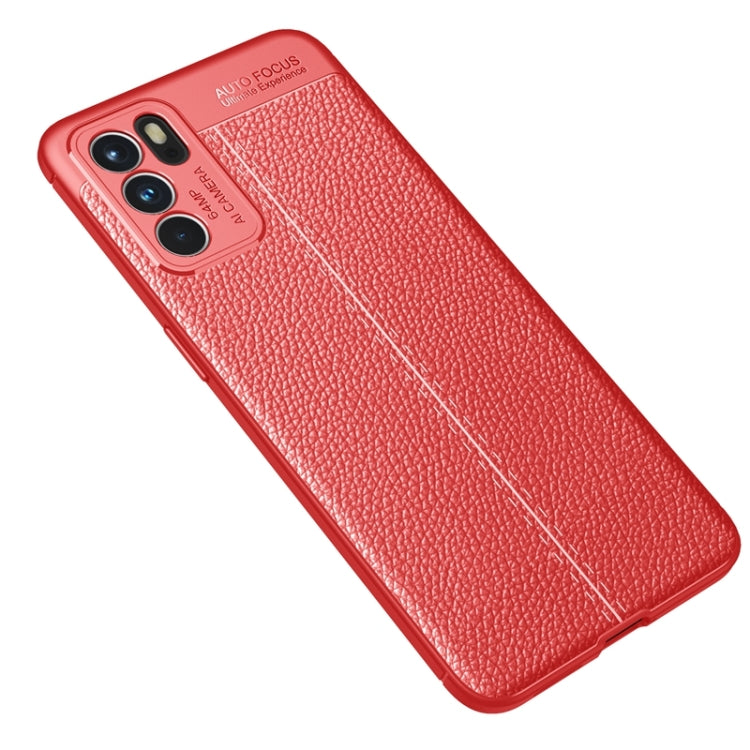 For OPPO Reno6 5G Litchi Texture TPU Shockproof Case