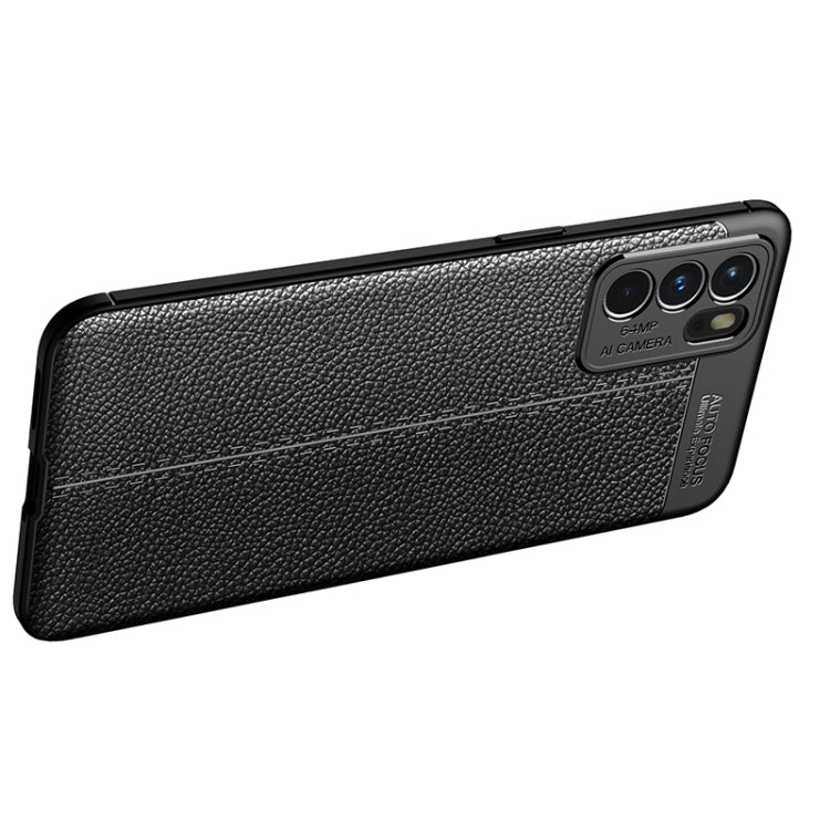 For OPPO Reno6 5G Litchi Texture TPU Shockproof Case