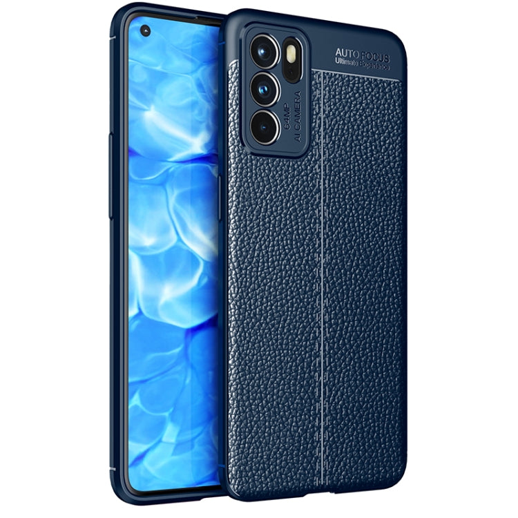 For OPPO Reno6 5G Litchi Texture TPU Shockproof Case