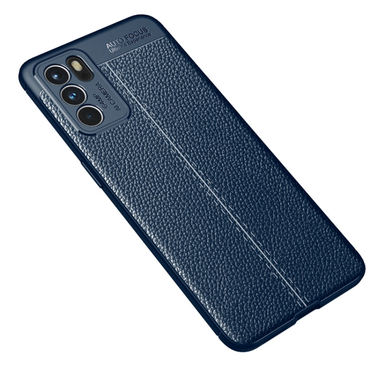 For OPPO Reno6 5G Litchi Texture TPU Shockproof Case
