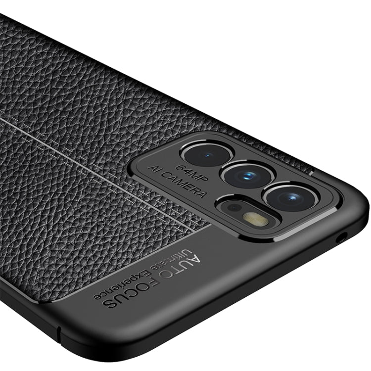 For OPPO Reno6 5G Litchi Texture TPU Shockproof Case