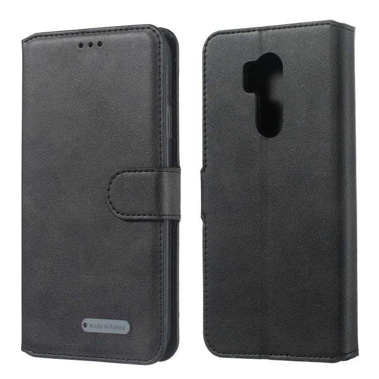 For LG G7 / G7 ThinQ Solid Color Buckle Horizontal Flip Leather Case with Wallet & Holder & Card Slots