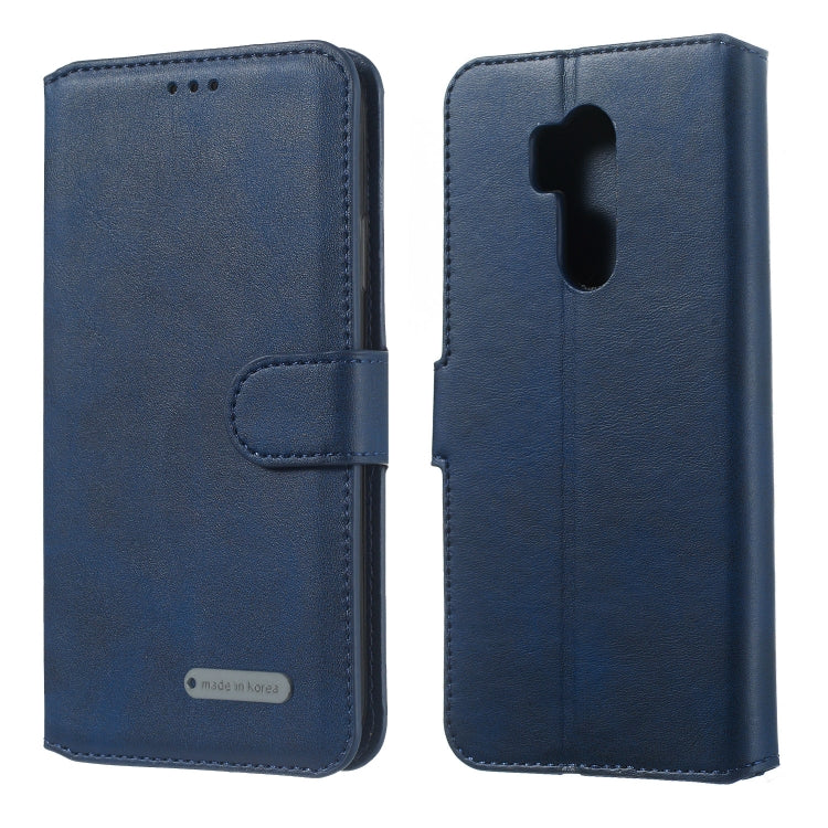 For LG G7 / G7 ThinQ Solid Color Buckle Horizontal Flip Leather Case with Wallet & Holder & Card Slots
