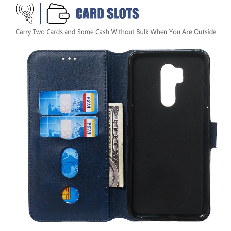 For LG G7 / G7 ThinQ Solid Color Buckle Horizontal Flip Leather Case with Wallet & Holder & Card Slots