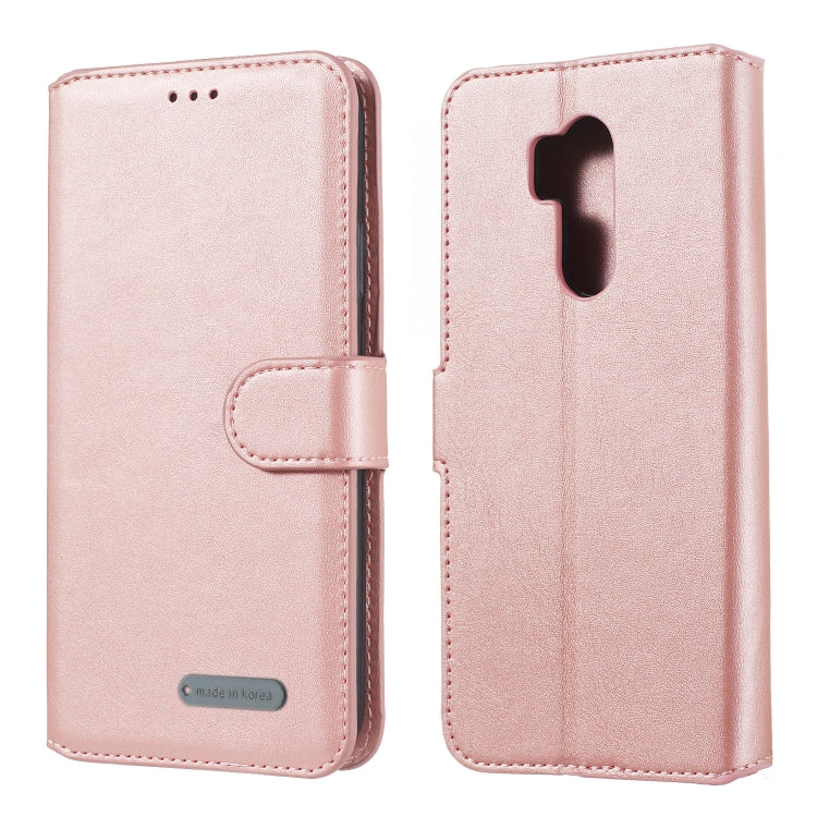 For LG G7 / G7 ThinQ Solid Color Buckle Horizontal Flip Leather Case with Wallet & Holder & Card Slots