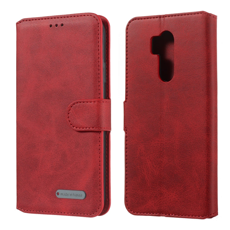 For LG G7 / G7 ThinQ Solid Color Buckle Horizontal Flip Leather Case with Wallet & Holder & Card Slots