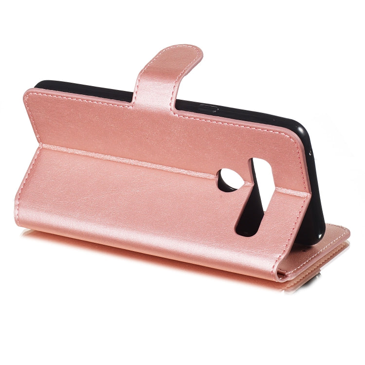 For LG G8 / G8s / G8 ThinQ Solid Color Buckle Horizontal Flip Leather Case with Wallet & Holder & Card Slots