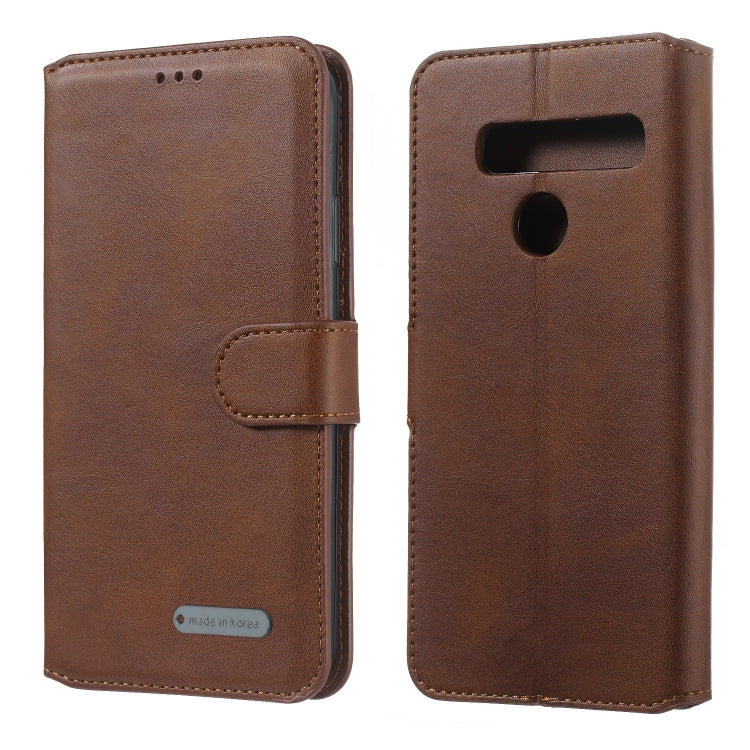 For LG G8 / G8s / G8 ThinQ Solid Color Buckle Horizontal Flip Leather Case with Wallet & Holder & Card Slots