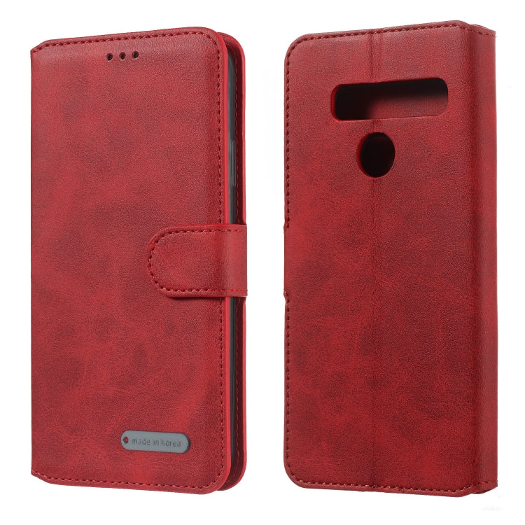 For LG G8 / G8s / G8 ThinQ Solid Color Buckle Horizontal Flip Leather Case with Wallet & Holder & Card Slots