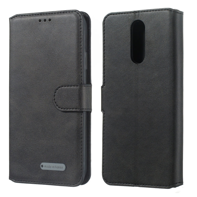 For LG K40 / K12 Solid Color Buckle Horizontal Flip Leather Case with Wallet & Holder & Card Slots