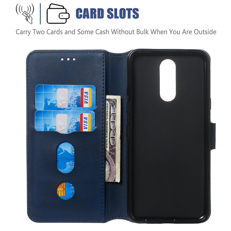 For LG K40 / K12 Solid Color Buckle Horizontal Flip Leather Case with Wallet & Holder & Card Slots