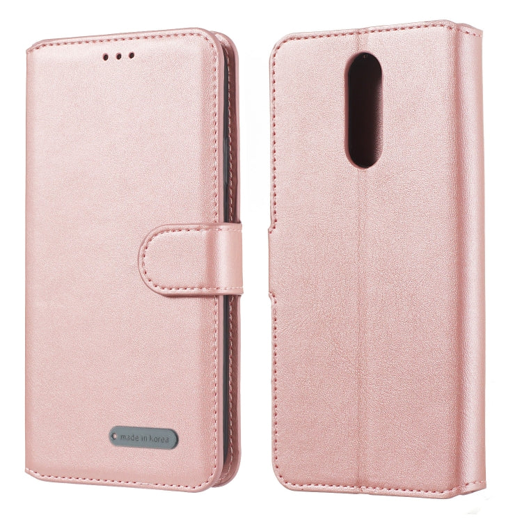 For LG K40 / K12 Solid Color Buckle Horizontal Flip Leather Case with Wallet & Holder & Card Slots