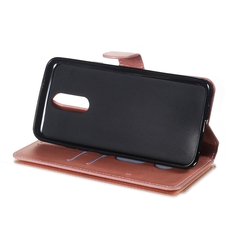 For LG K40 / K12 Solid Color Buckle Horizontal Flip Leather Case with Wallet & Holder & Card Slots