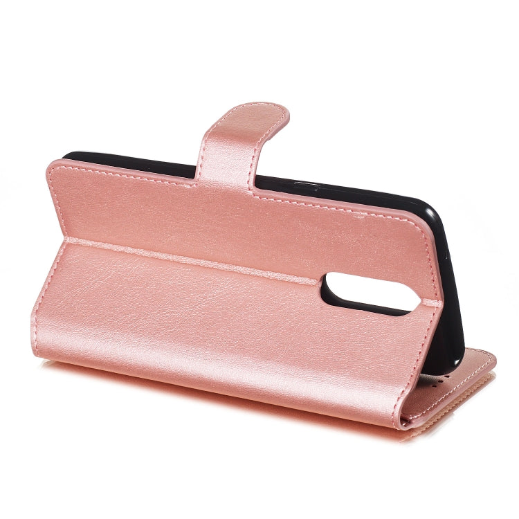 For LG K40 / K12 Solid Color Buckle Horizontal Flip Leather Case with Wallet & Holder & Card Slots